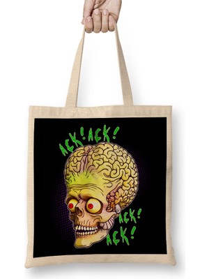 Humuts Mars Attacks Ack Ack Alien Head Bez Çanta Uzun Saplı