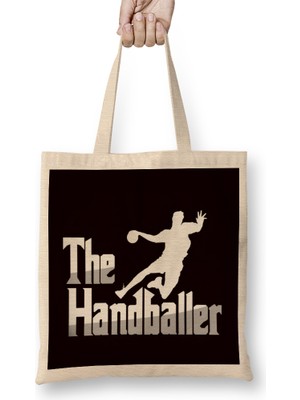 Handballer Handball Player Ball Sports Team Coach Trainer Bez Çanta Uzun Saplı