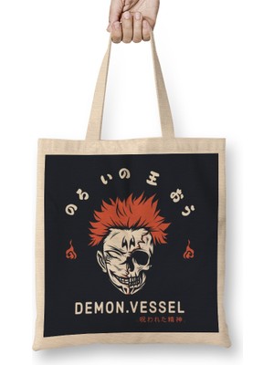 Sukuna Jujutsu Kaisen Cursed Demon Vessel Bez Çanta Uzun Saplı