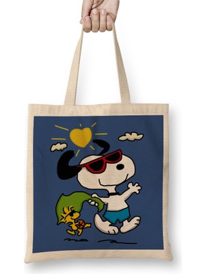 Humuts Summer Snoopy 01 Bez Çanta Uzun Saplı