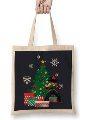 Bardock Around The Christmas Tree Dragonball Z Bez Çanta Uzun Saplı