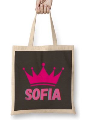 Sofia-Name Personalized Custom - Vintage Retro Rainbow Style Design Gift Baby-Gift For Her Bez Çanta Uzun Saplı