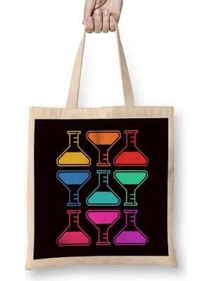 Humuts Vintage Laboratory Retro Chemistry Scientist Microbiology Bez Çanta Uzun Saplı