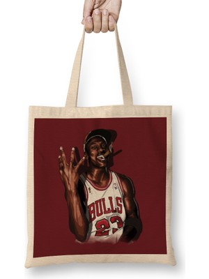 Humuts Vintage Michael Jordan Three Peat Bez Çanta Uzun Saplı
