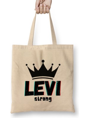 Humuts Levi-Name Personalized Custom - Vintage Retro Rainbow Style Design Gift Baby-Gift For Him Bez Çanta Uzun Saplı