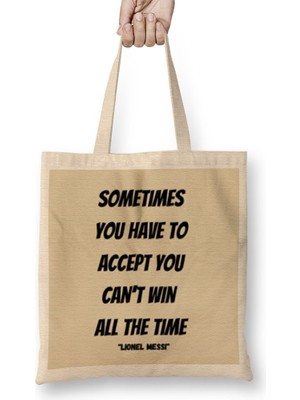 Lionel Messi Quotes Gifts Bez Çanta Uzun Saplı