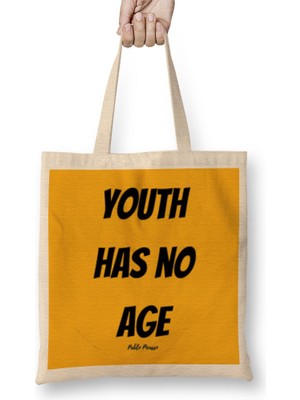 Humuts Pablo Picasso Quotes Art Gift - Vintage Retro Style Bez Çanta Uzun Saplı