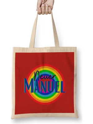 Manuel Neuer - Vintage Retro Rainbow Style Bez Çanta Uzun Saplı