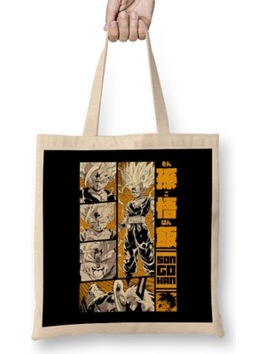 Son Gohan Dragon Ball Z Manga Panel Design Bez Çanta Uzun Saplı