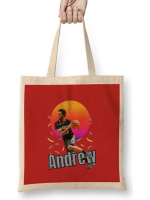 Humuts Andrew Wiggins Vintage Art - Legend Basketball Gift Bez Çanta Uzun Saplı