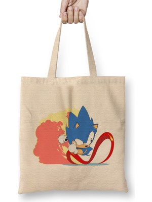 Gotta Go Fast Sonic The Hedgehog Bez Çanta Uzun Saplı