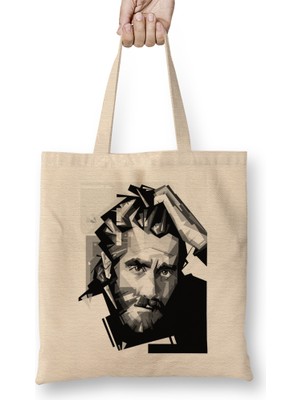 Humuts Jake Gyllenhaal Black And White Bez Çanta Uzun Saplı