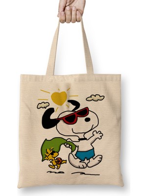 Humuts Summer Snoopy Bez Çanta Uzun Saplı