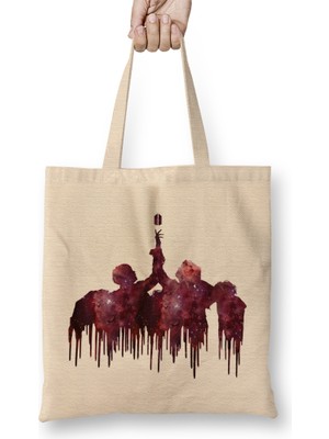 Humuts Bts Fake Love Melting Silhouette Black Army Kpop 02 Bez Çanta Uzun Saplı