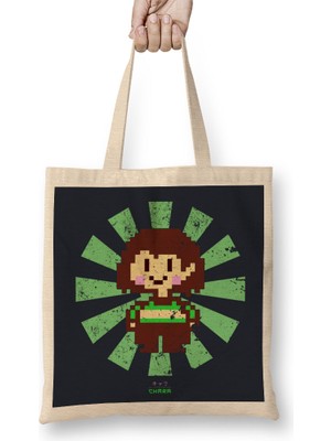 Humuts Chara Retro Japanese Undertale Bez Çanta Uzun Saplı