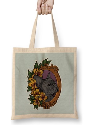 French Bulldog 05 Bez Çanta Uzun Saplı