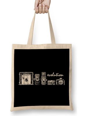 Humuts Vintage Evolution Of The Camera Photography Bez Çanta Uzun Saplı