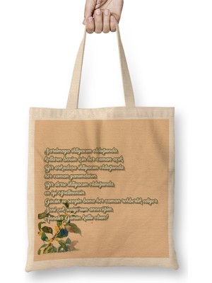 Humuts Anneler Günü Annelere Hediye 03 Bez Çanta Uzun Saplı