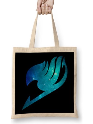 Humuts Fairy Tail Galaxy Silhouette Logo Bez Çanta Uzun Saplı