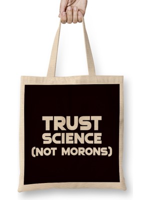 Trust Science Scientist Math Chemistry Nerd Geek Computer-2 Bez Çanta Uzun Saplı