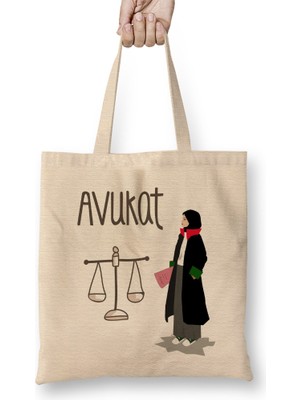 Humuts Avukat Avukata Hukuk Bez Çanta Uzun Saplı