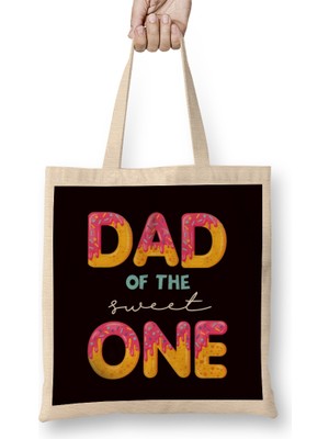 Dad Of The Sweet One Baby Son Daughter Father Daddy Papa Bez Çanta Uzun Saplı