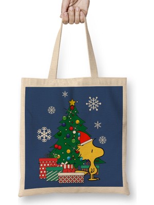 Woodstock Around The Christmas Tree Bez Çanta Uzun Saplı