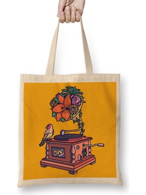 Vintage Record Player 01 Bez Çanta Uzun Saplı