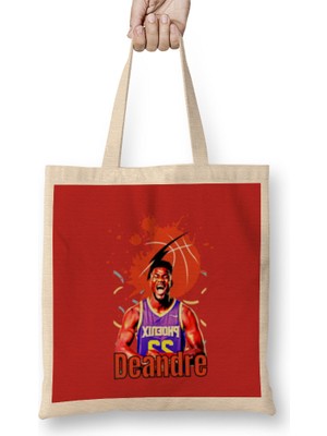 Humuts Deandre Ayton Vintage Art - Legend Basketball Gift Bez Çanta Uzun Saplı