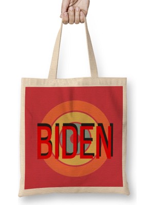 Humuts Democrat Biden 2024 Election - Vintage Retro Rainbow Style Bez Çanta Uzun Saplı
