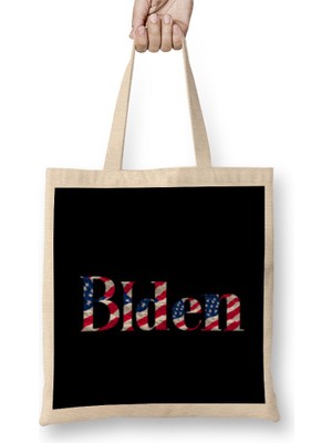 Democrat Joe Biden 2024 Election -Vintage Retro Rainbow Style Bez Çanta Uzun Saplı
