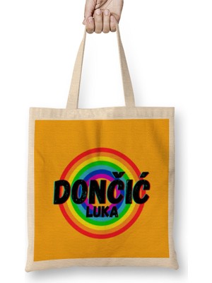 Humuts Luka Dončić - Basketball Gifts Vintage Retro Rainbow Quotes For Boys And Dad Bez Çanta Uzun Saplı