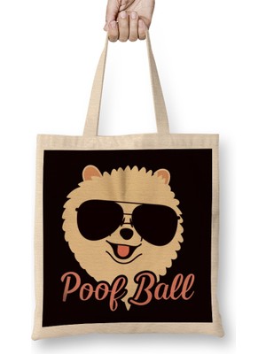 Poof Ball Pomeranian Pommy Pom Poland Toy Dog German Spitz Bez Çanta Uzun Saplı