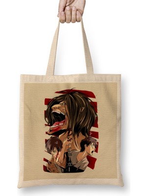 Humuts Attack On Titan Eren Fases Bez Çanta Uzun Saplı