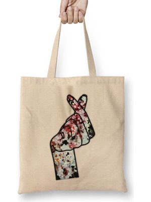 Kpop Korean Love Finger Snap Crystals 01 Bez Çanta Uzun Saplı