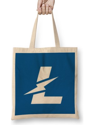Humuts Litecoin To Tthe Moon Logo Bez Çanta Uzun Saplı