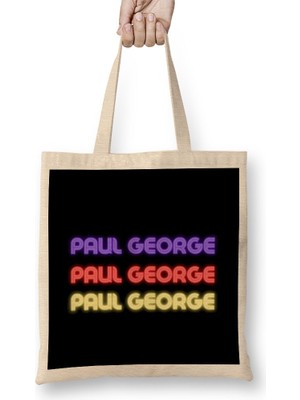 Paul George - Basketball Gifts Vintage Retro Rainbow Quotes For Boys And Dad Bez Çanta Uzun Saplı