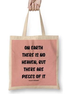 Humuts Natur Quotes Lover Gift Conservation Sayings Words Bez Çanta Uzun Saplı