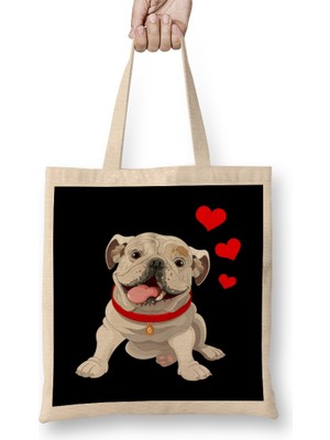Humuts Bulldog Bez Çanta Uzun Saplı
