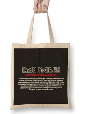Humuts Iron Maiden A Matter Of Life And Death 01 Bez Çanta Uzun Saplı
