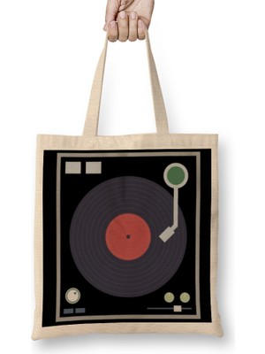 Humuts Vintage Record Player Vinyl Record Turntable Bez Çanta Uzun Saplı
