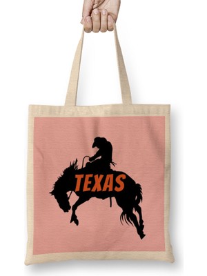 Humuts Texas Vintage Retro Bez Çanta Uzun Saplı
