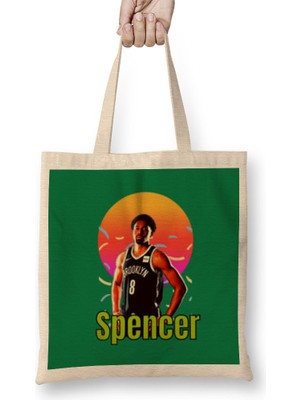 Humuts Spencer Dinwiddie Vintage Art - Legend Basketball Gift Bez Çanta Uzun Saplı