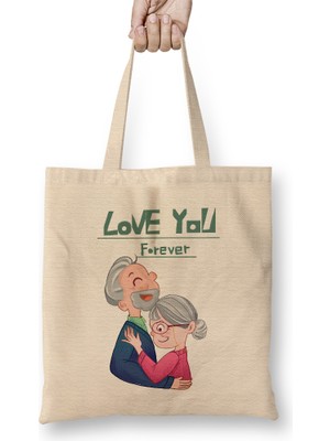 Sevgililer Günü Sevgiliye Hediye 0104 Bez Çanta Uzun Saplı