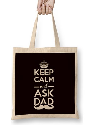 Humuts Dad Daddy Father Husband Stepdad Poppa Father´s Day Family Bez Çanta Uzun Saplı
