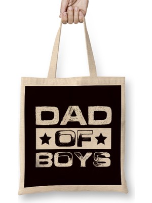 Humuts Dad Of Boys Son Brother Daddy Papa Poppa Children Father Bez Çanta Uzun Saplı