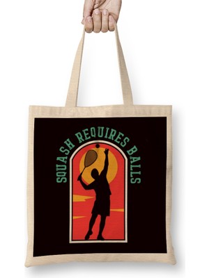 Funny Squash Requires Balls Indoor Tennis Court Match Coach Bez Çanta Uzun Saplı