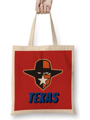 Humuts Texas Vintage Retro Rainbow Style Bez Çanta Uzun Saplı