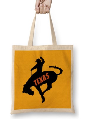 Texas Vintage Retro Bez Çanta Uzun Saplı