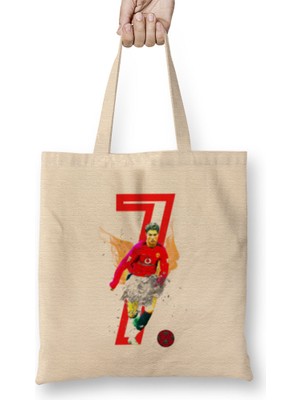 The King Of Football Cristiano Ronaldo 7 Bez Çanta Uzun Saplı